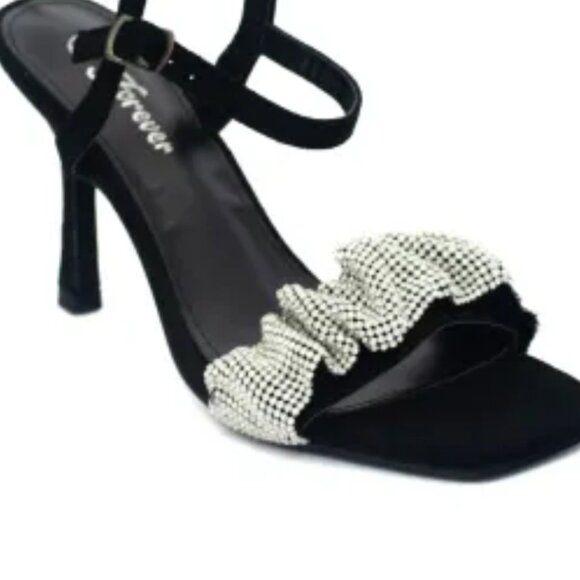 WOMENS FOREVER NATALY OPEN TOED HEELS IN SIZE 8.5 - Picture 1 of 6